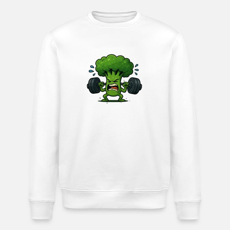 Brokkoli - Stanley/Stella Unisex Bio-Sweatshirt ROLLER - Weiß