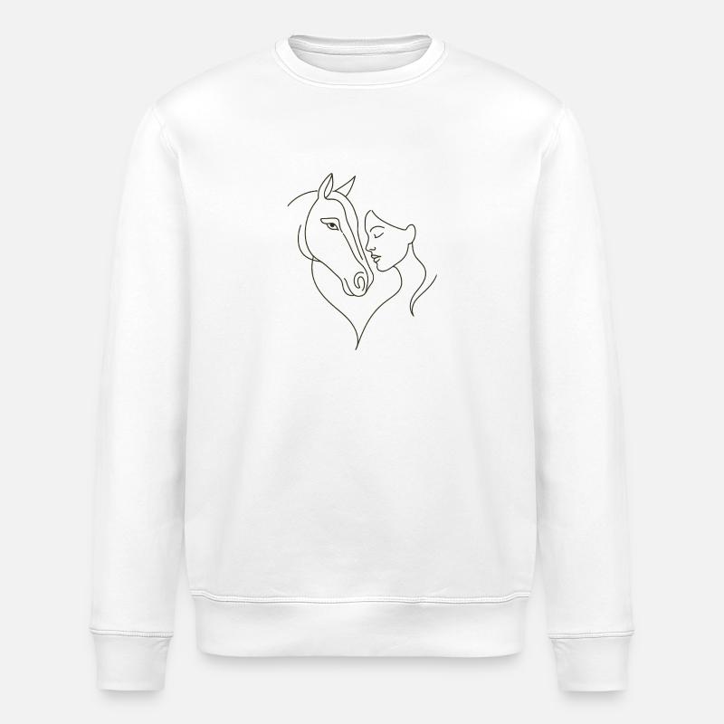 Pferde knuddeln - Stanley/Stella Unisex Bio-Sweatshirt ROLLER - Weiß