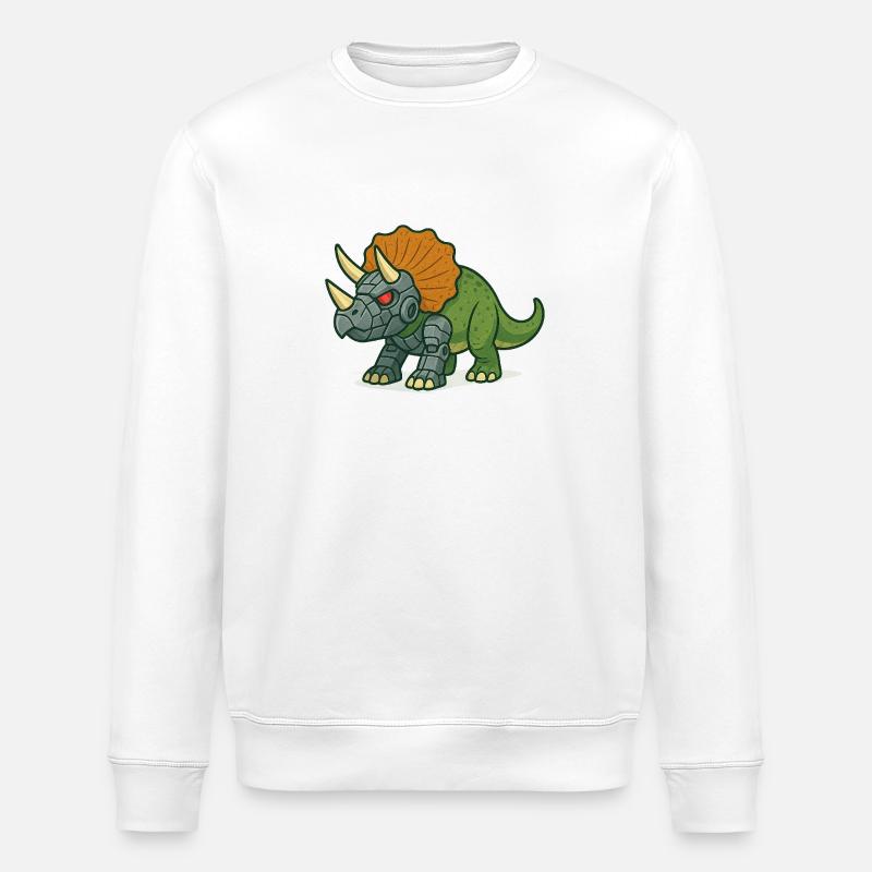 Transformation du robot tricératops - Sweat bio ROLLER Stanley/Stella Unisexe - blanc