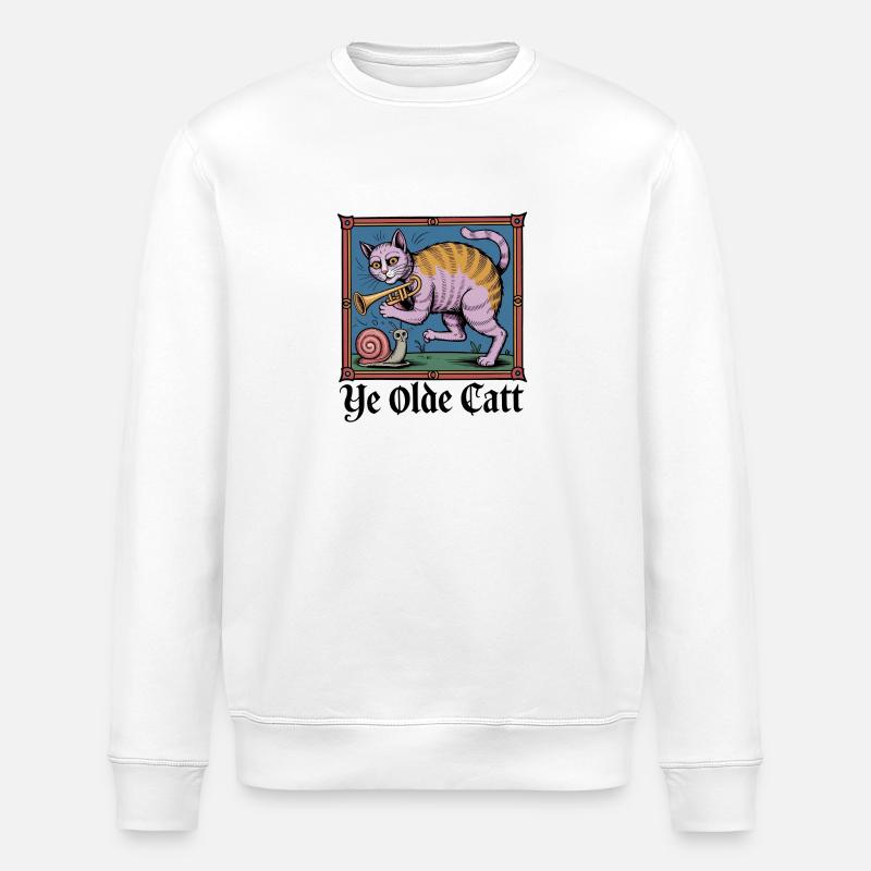 Ye Olde Catt - Stanley/Stella Unisex Bio-Sweatshirt ROLLER - Weiß