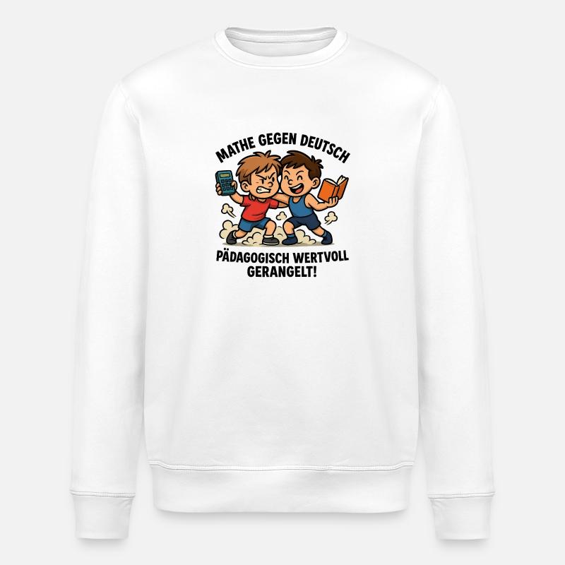 Math Duel allemand Lutte - Sweat bio ROLLER Stanley/Stella Unisexe - blanc