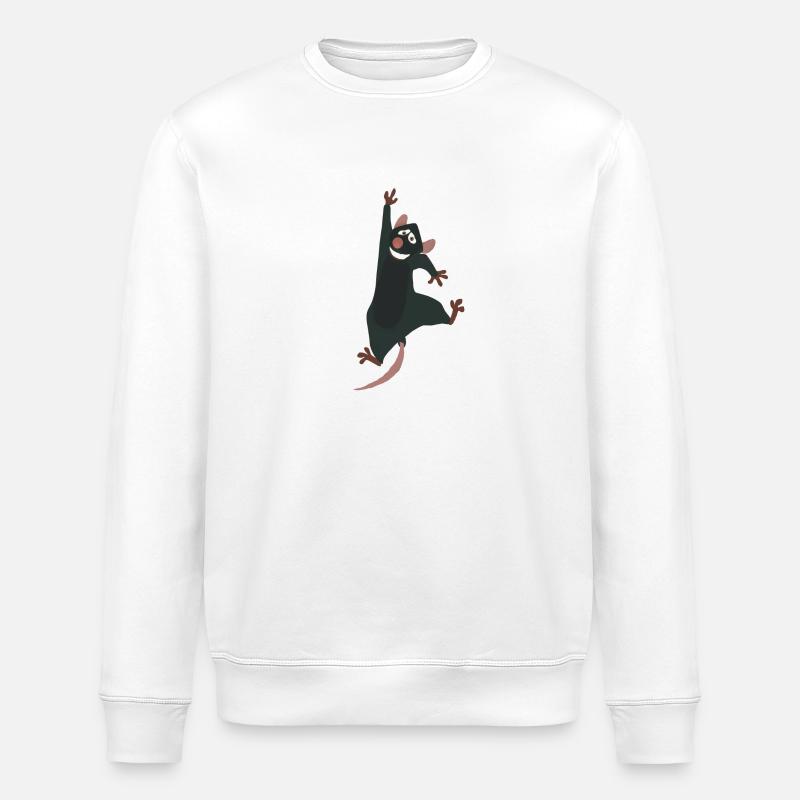 animal Souris graphique - Sweat bio ROLLER Stanley/Stella Unisexe - blanc