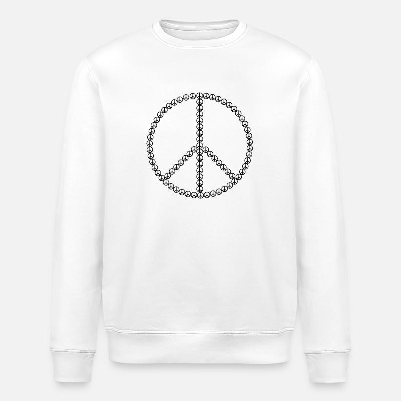 Peacezeichen - Stanley/Stella Unisex Bio-Sweatshirt ROLLER - Weiß