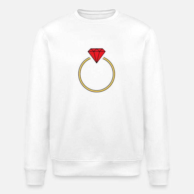 bague en diamant - Sweat bio ROLLER Stanley/Stella Unisexe - blanc
