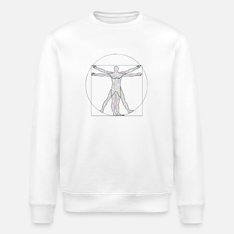 Da Vinci Programmierer Geschenkidee - Stanley/Stella Unisex Bio-Sweatshirt ROLLER - Weiß