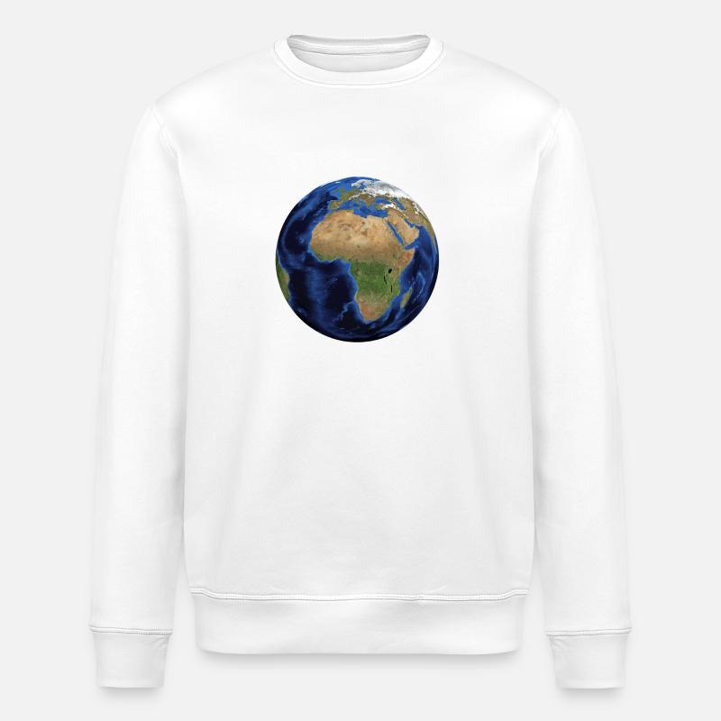 Globe du monde - Sweat bio ROLLER Stanley/Stella Unisexe - blanc