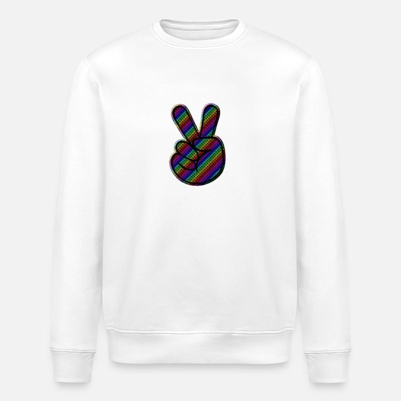 Peace ✌🏻 - Stanley/Stella Unisex Bio-Sweatshirt ROLLER - Weiß