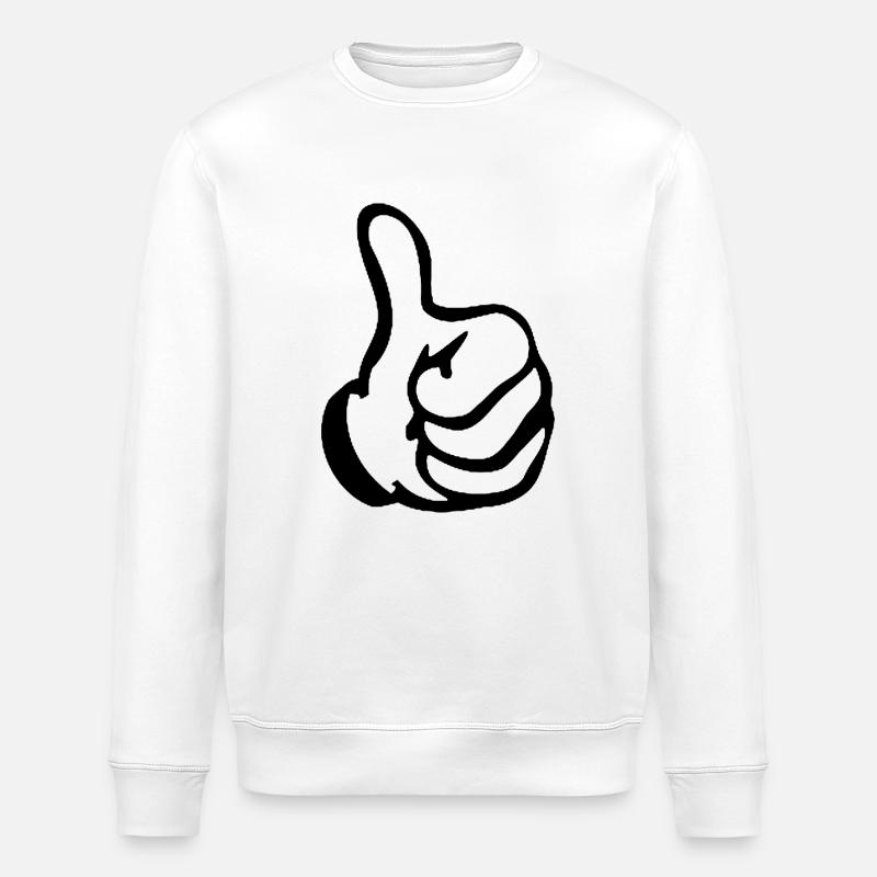 Daumen Hoch - Stanley/Stella Unisex Bio-Sweatshirt ROLLER - Weiß