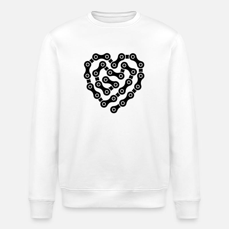 Cœur de chaînes - Sweat bio ROLLER Stanley/Stella Unisexe - blanc