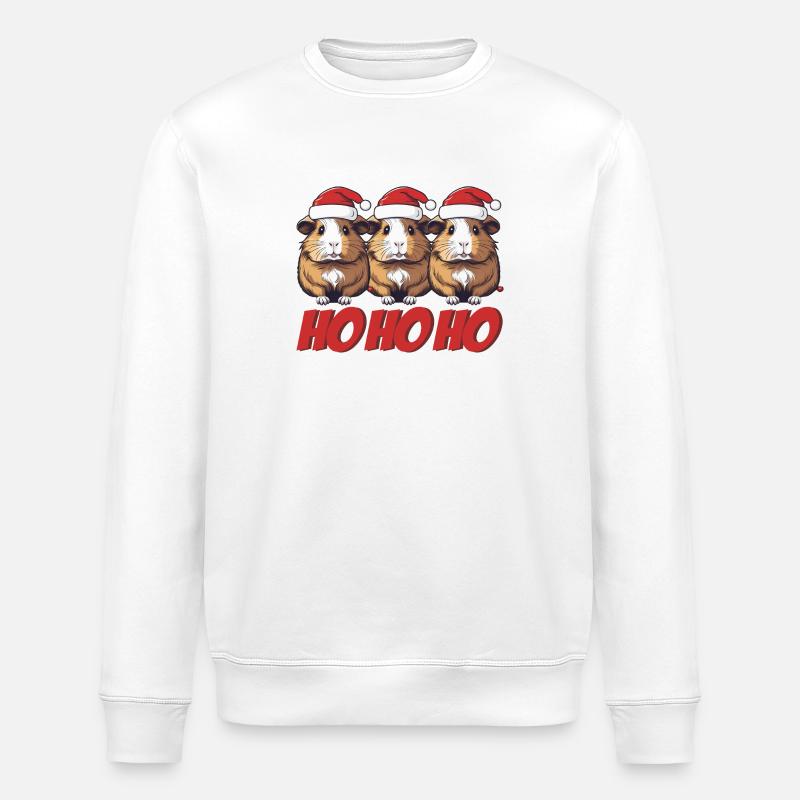Guinea pig St. Nicholas - Stanley/Stella ROLLER Unisex Organic Sweatshirt - white