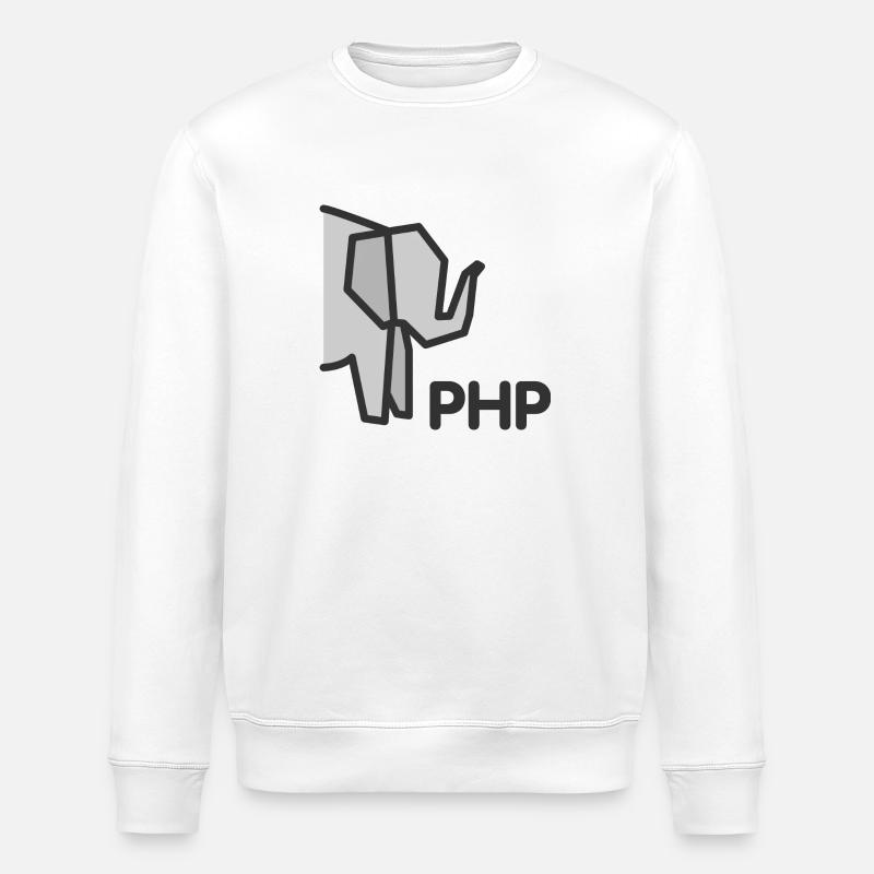 PHP Elefant - Stanley/Stella Unisex Bio-Sweatshirt ROLLER - Weiß