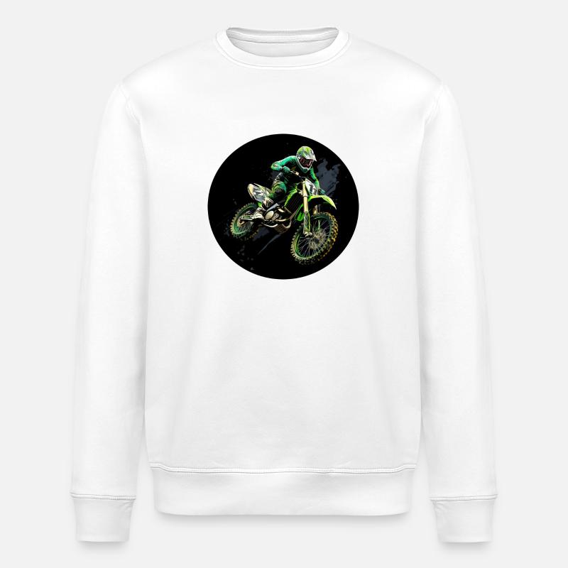 Motorcross Logo - Stanley/Stella Unisex Bio-Sweatshirt ROLLER - Weiß