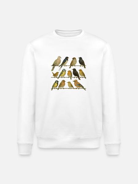 Bird Watcher Bird Lover - Stanley/Stella ROLLER Unisex Organic Sweatshirt - white