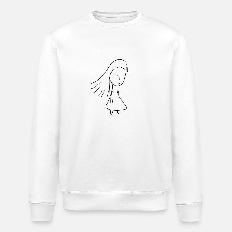 Fille triste larme pleurant - Sweat bio ROLLER Stanley/Stella Unisexe - blanc