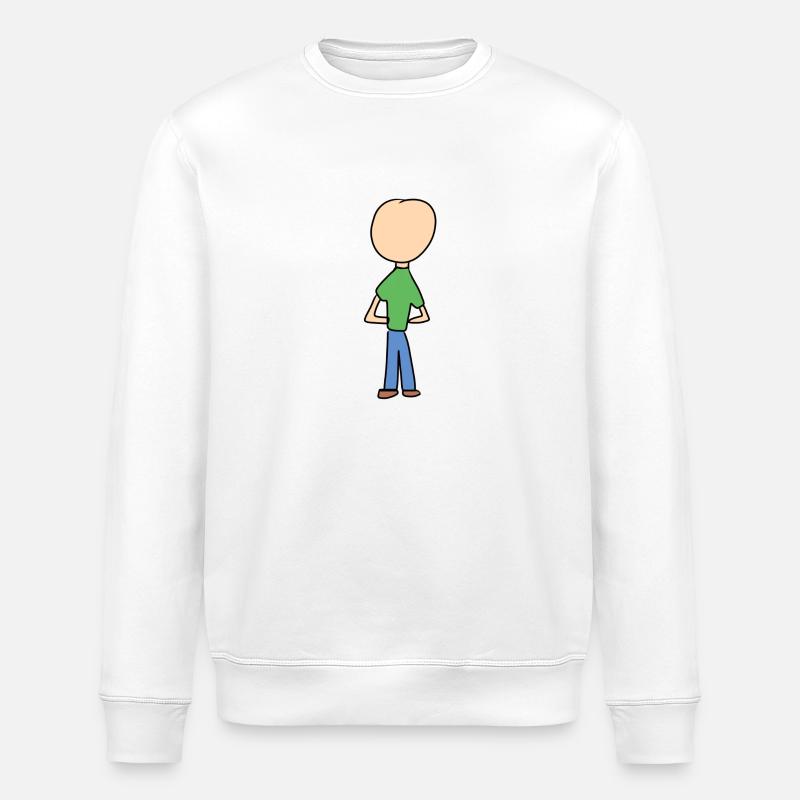 Man Symbol Human - Stanley/Stella ROLLER Unisex Organic Sweatshirt - white