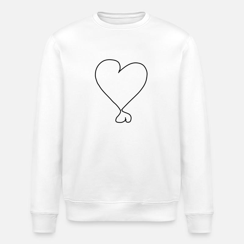 zwei Herzen Herz - Stanley/Stella Unisex Bio-Sweatshirt ROLLER - Weiß