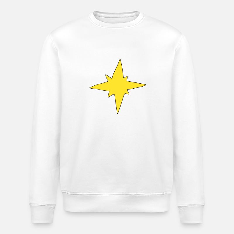 Stern symbol gelb - Stanley/Stella Unisex Bio-Sweatshirt ROLLER - Weiß