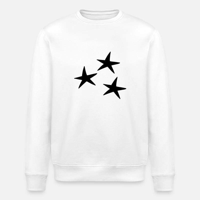 Star pattern icon - Stanley/Stella ROLLER Unisex Organic Sweatshirt - white