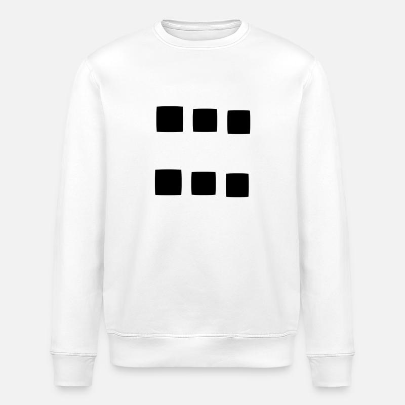 Pattern square square symbol - Stanley/Stella ROLLER Unisex Organic Sweatshirt - white