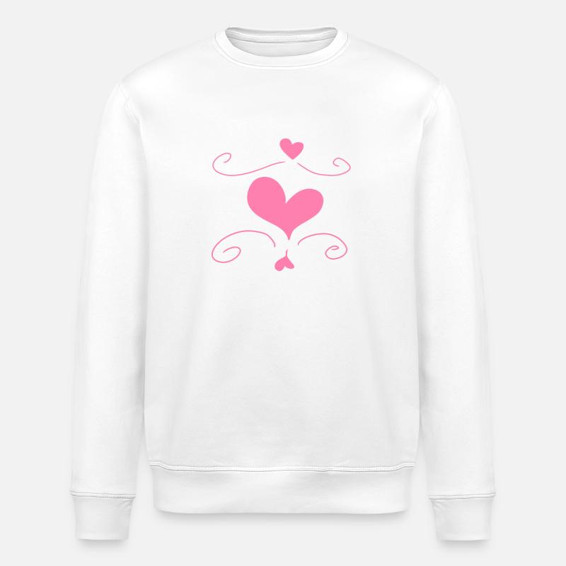 Herz Liebe Symbol form - Stanley/Stella Unisex Bio-Sweatshirt ROLLER - Weiß