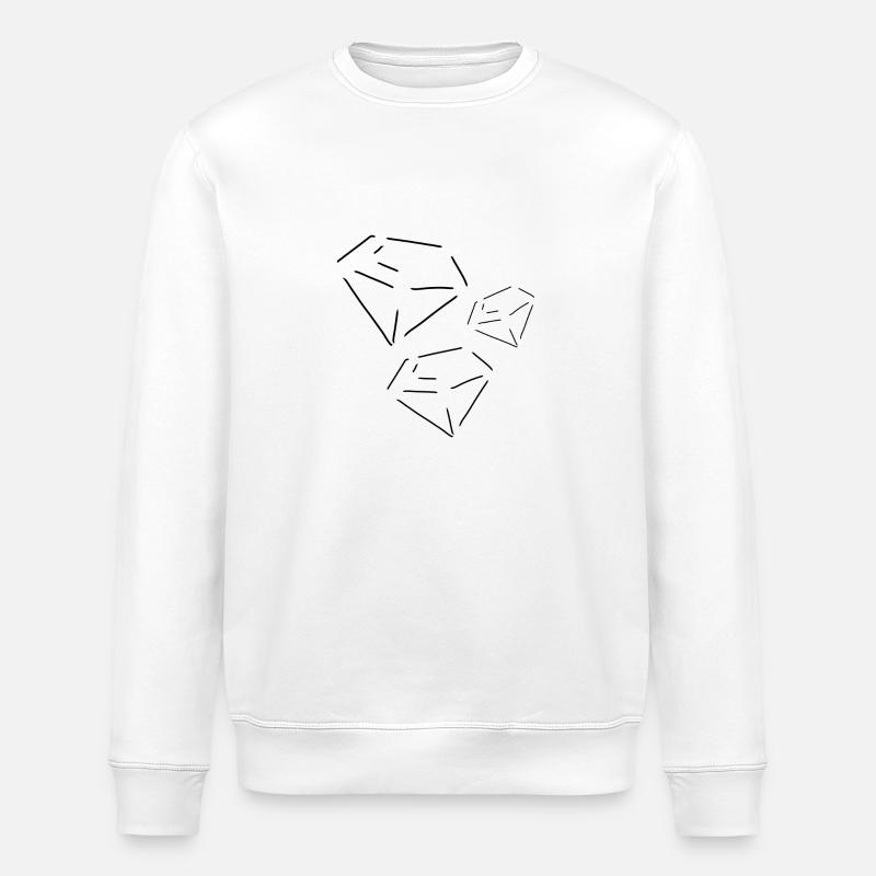 Diamonds Diamonds Shape Shape - Stanley/Stella ROLLER Unisex Organic Sweatshirt - white