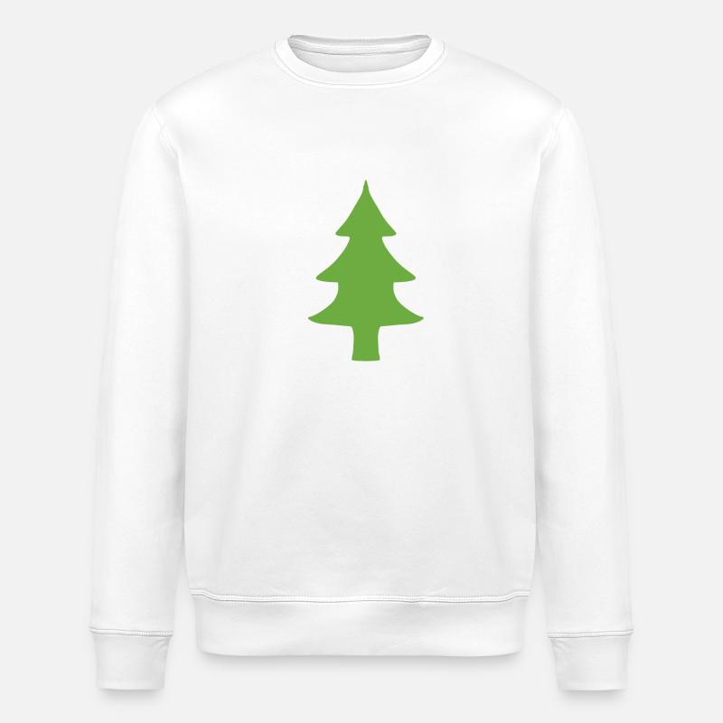 Sapin vert naturel - Sweat bio ROLLER Stanley/Stella Unisexe - blanc
