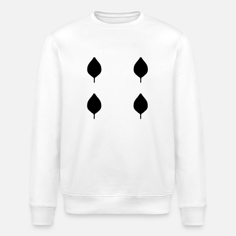 four leaves leaf nature pattern - Stanley/Stella ROLLER Unisex Organic Sweatshirt - white