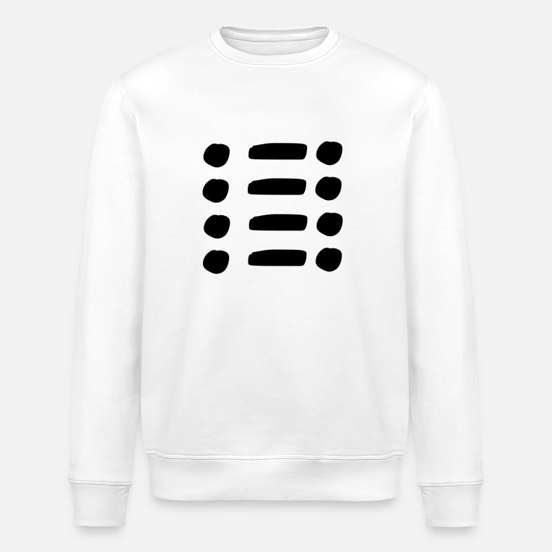 Line, dots, dot, shape, symbol - Stanley/Stella ROLLER Unisex Organic Sweatshirt - white