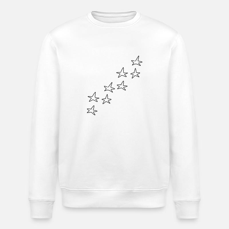Star Pattern Star Symbol Shape - Stanley/Stella ROLLER Unisex Organic Sweatshirt - white