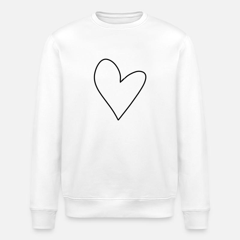 herz symbol liebe form - Stanley/Stella Unisex Bio-Sweatshirt ROLLER - Weiß