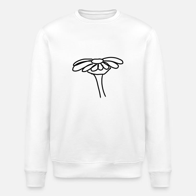 Blume Symbol Seite - Stanley/Stella Unisex Bio-Sweatshirt ROLLER - Weiß