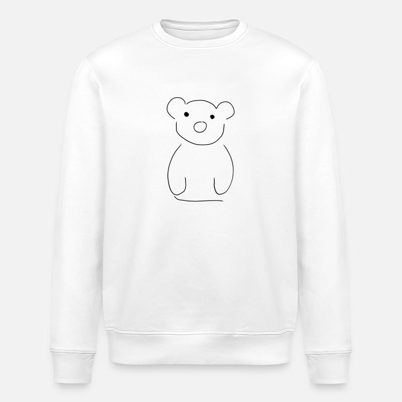 Symbole de l’ours animal - Sweat bio ROLLER Stanley/Stella Unisexe - blanc