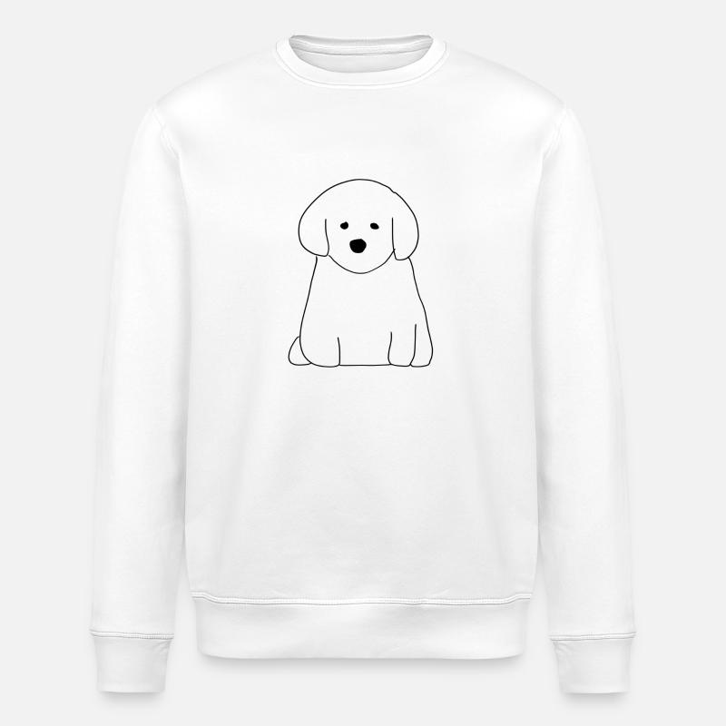 Hund Haustier tier symbol - Stanley/Stella Unisex Bio-Sweatshirt ROLLER - Weiß