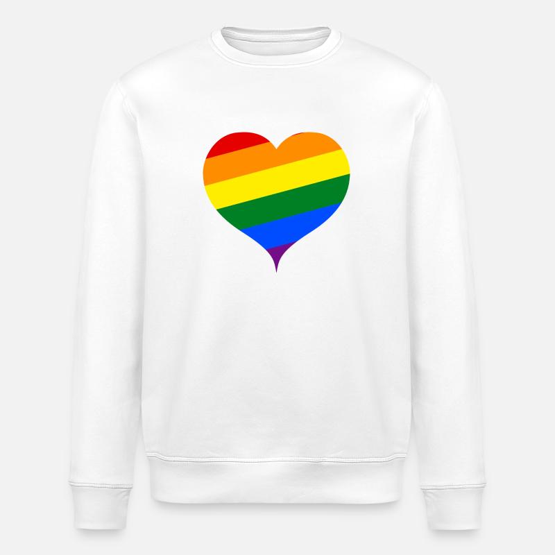 Les Rainbow hearts) - Sweat bio ROLLER Stanley/Stella Unisexe - blanc
