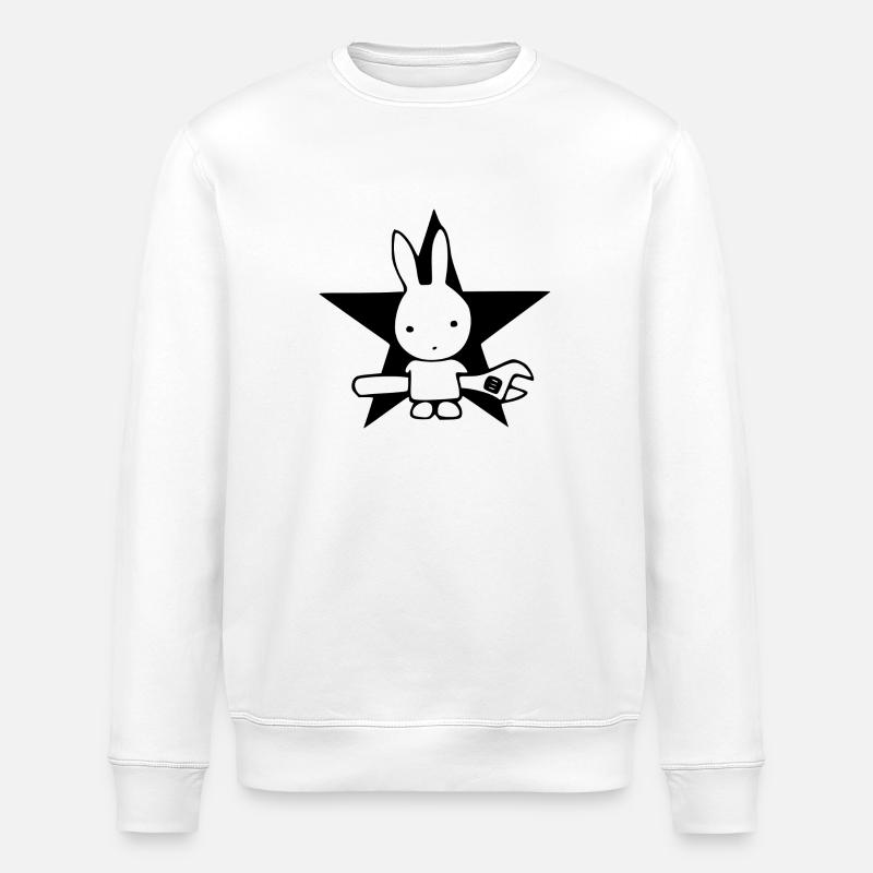 Bunny KFZ - Stanley/Stella Unisex Bio-Sweatshirt ROLLER - Weiß