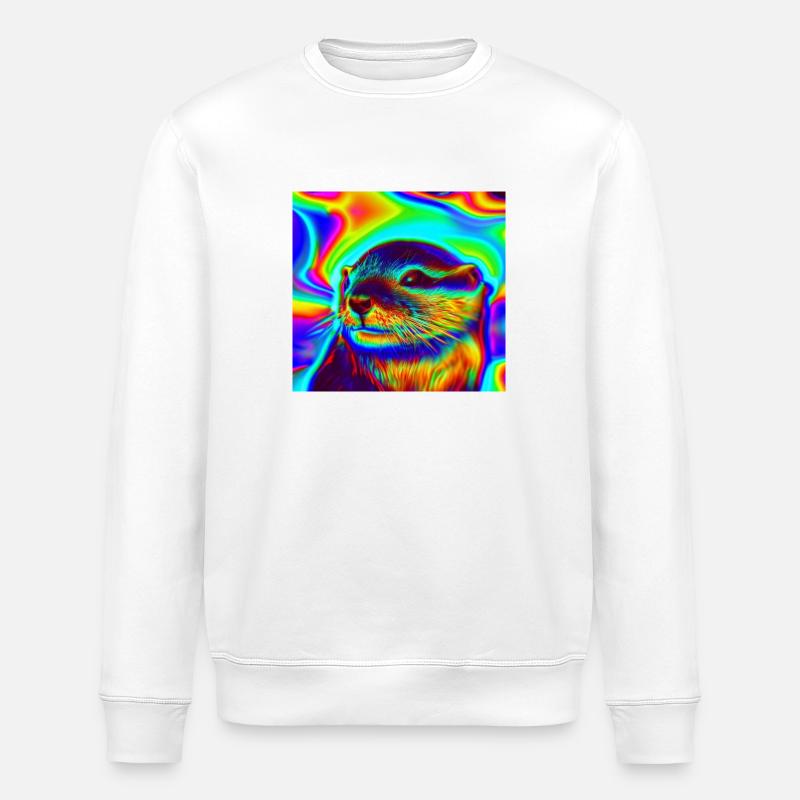 Der Otter - Stanley/Stella Unisex Bio-Sweatshirt ROLLER - Weiß