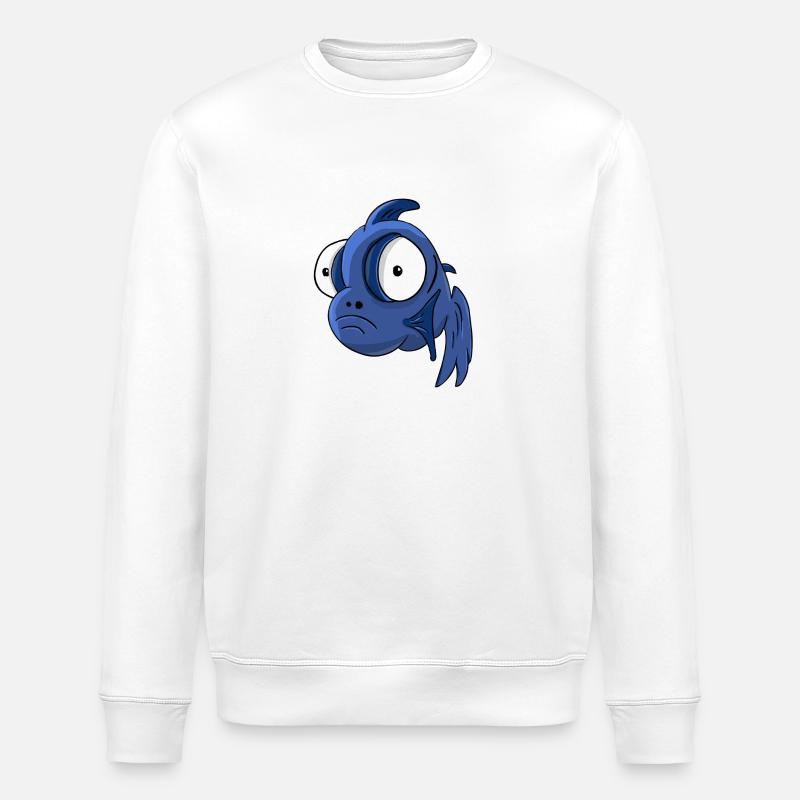 Fisch - Stanley/Stella Unisex Bio-Sweatshirt ROLLER - Weiß