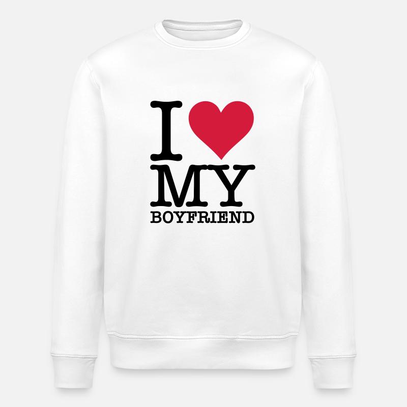 Ich liebe meinen Freund! - Stanley/Stella Unisex Bio-Sweatshirt ROLLER - Weiß