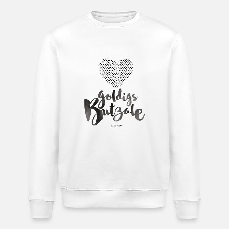 goldigs Butzale Dotties - Stanley/Stella Unisex Bio-Sweatshirt ROLLER - Weiß