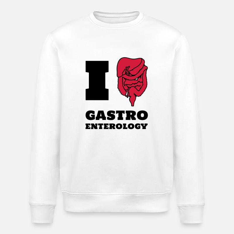 I love gastroenterology - Stanley/Stella Unisex Bio-Sweatshirt ROLLER - Weiß