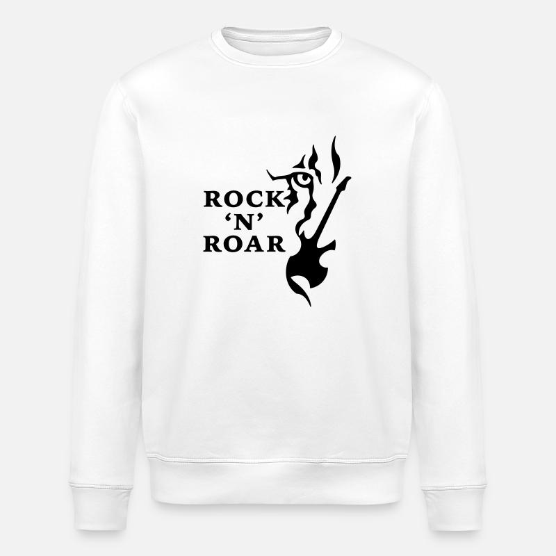 Rock & Roar (monochrome) - Stanley/Stella Unisex Bio-Sweatshirt ROLLER - Weiß