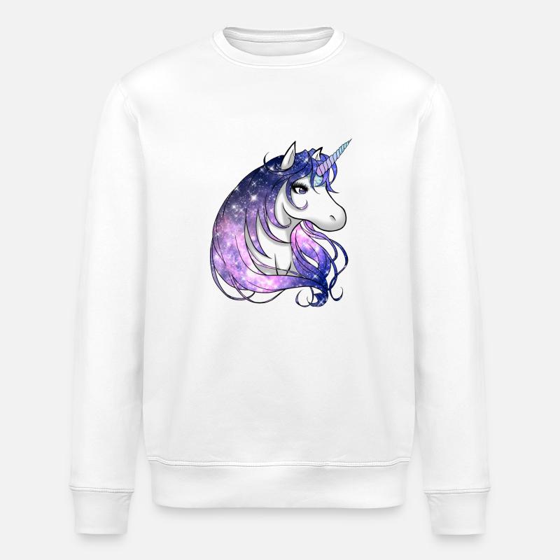 Einhorn - Stanley/Stella Unisex Bio-Sweatshirt ROLLER - Weiß