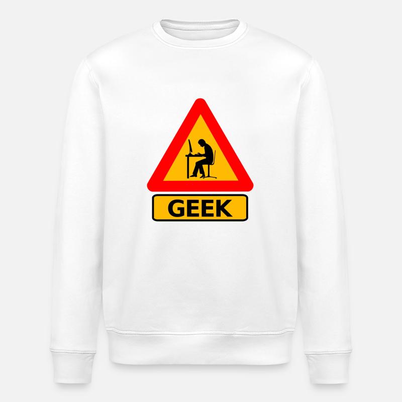 Geek - Stanley/Stella Unisex Bio-Sweatshirt ROLLER - Weiß