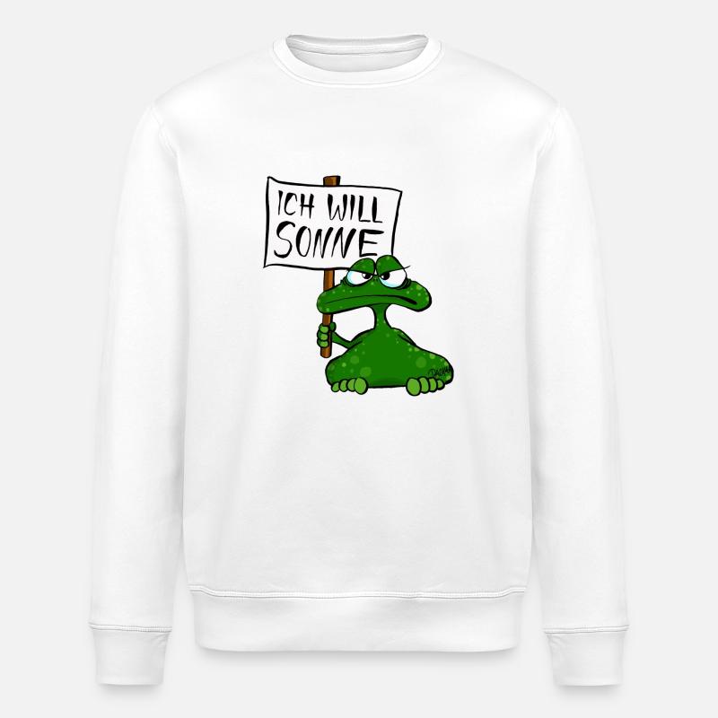 Sonnenfrosch - Stanley/Stella Unisex Bio-Sweatshirt ROLLER - Weiß
