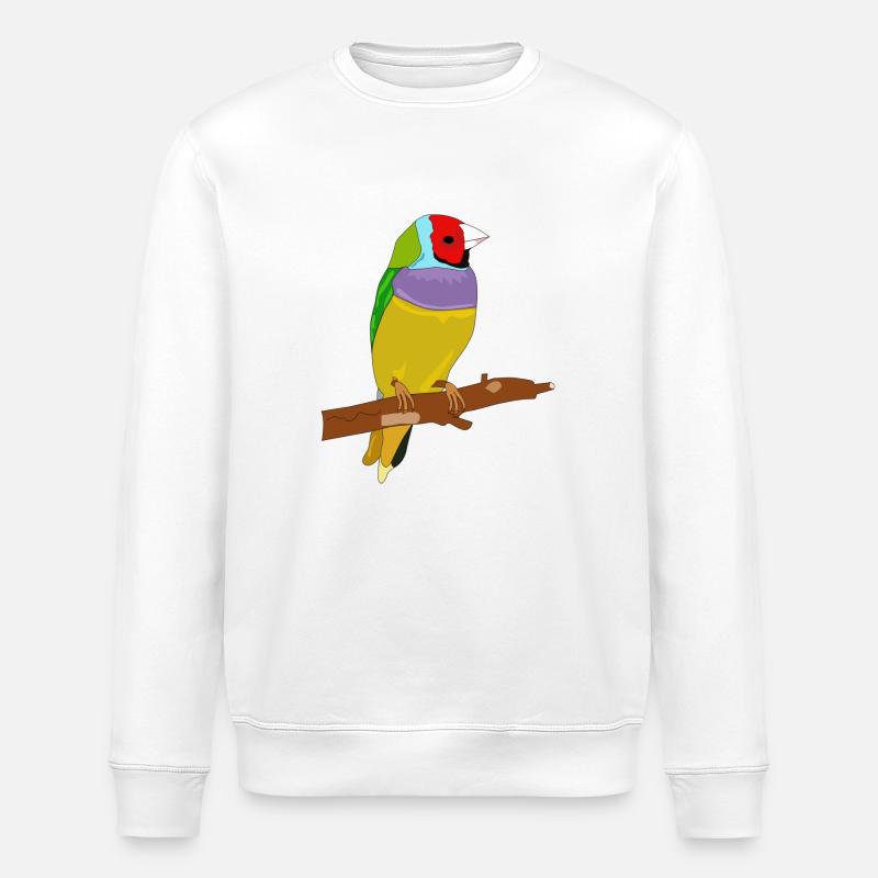 Bunter Vogel - Stanley/Stella Unisex Bio-Sweatshirt ROLLER - Weiß