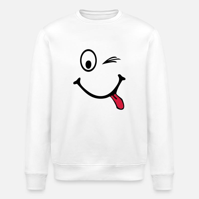 smiley - Stanley/Stella Unisex Bio-Sweatshirt ROLLER - Weiß