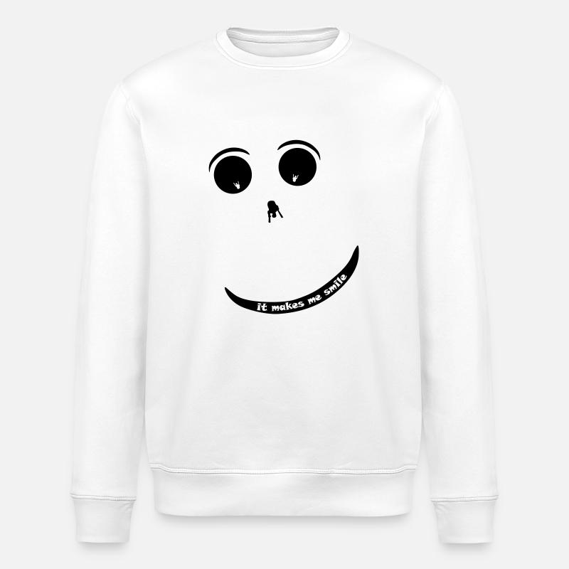 Paragliding Smiley - Stanley/Stella Unisex Bio-Sweatshirt ROLLER - Weiß