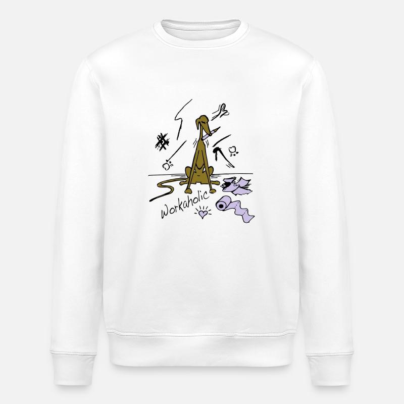 workaholic - Stanley/Stella Unisex Bio-Sweatshirt ROLLER - Weiß