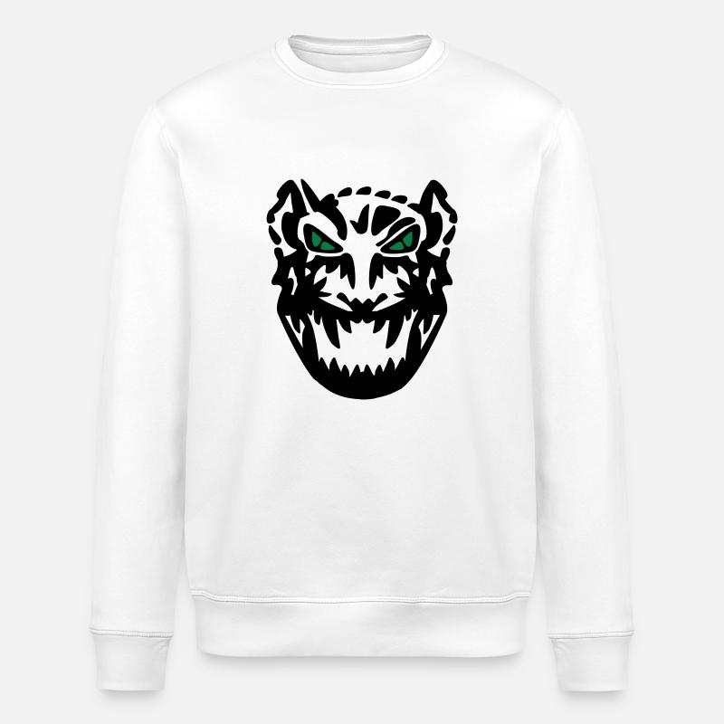 tiger_ear_vec_2 de - Stanley/Stella Unisex Bio-Sweatshirt ROLLER - Weiß