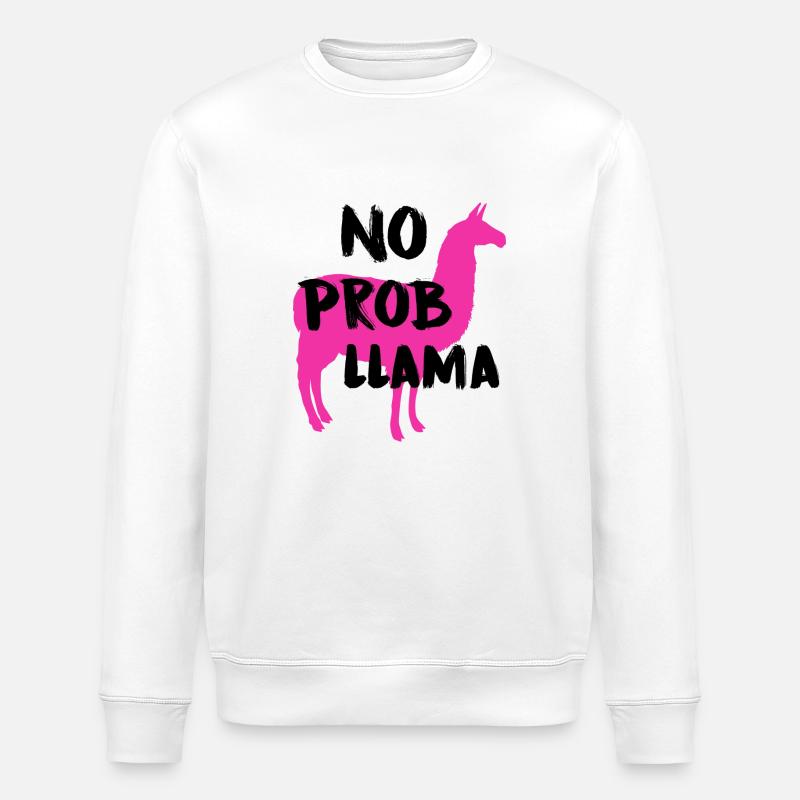 No prob llama - Stanley/Stella Unisex Bio-Sweatshirt ROLLER - Weiß